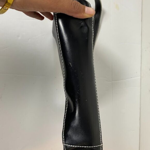 Wilsons Leather Women's Classic Crescent Black Leather Shoulder Bag Small - Picture 5 of 5